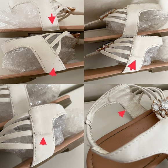 MIXIT Faux Diamond Rhinestone Flat Thong Sandal Women’s 6 - Picture 4 of 10